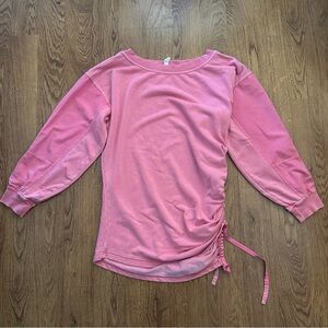 Daily Practice Anthropologie Pink long sleeve sweatshirt side tie size Xl